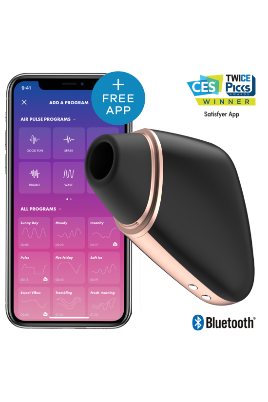 SATISFYER - STIMOLATORE E VIBRATORE TRIANGOLO LOVE NERO