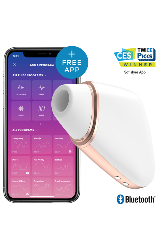 SATISFYER - STIMOLATORE E VIBRATORE TRIANGOLO LOVE BIANCO