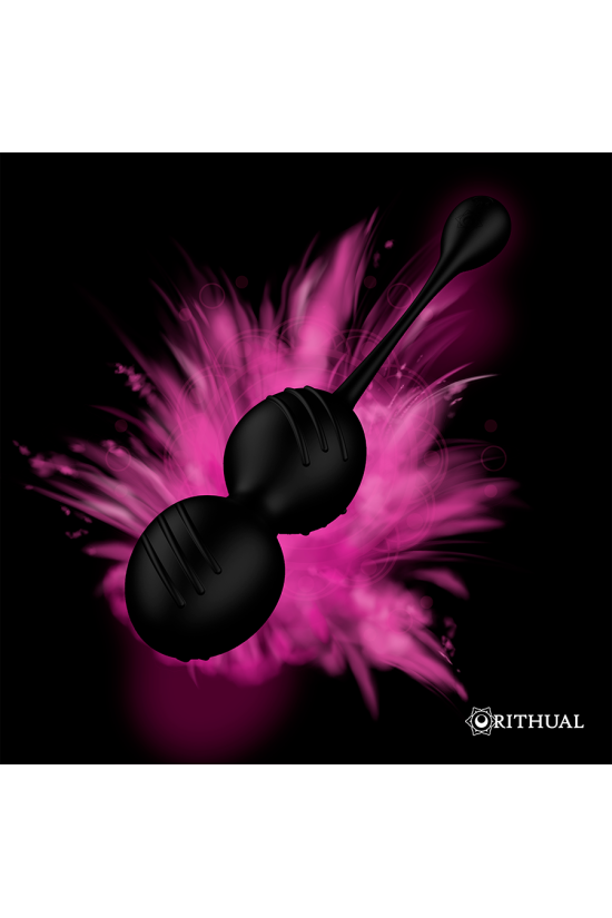 RITHUAL - NISHA SFERE KEGEL VIBRANTI RICARICABILI NERE