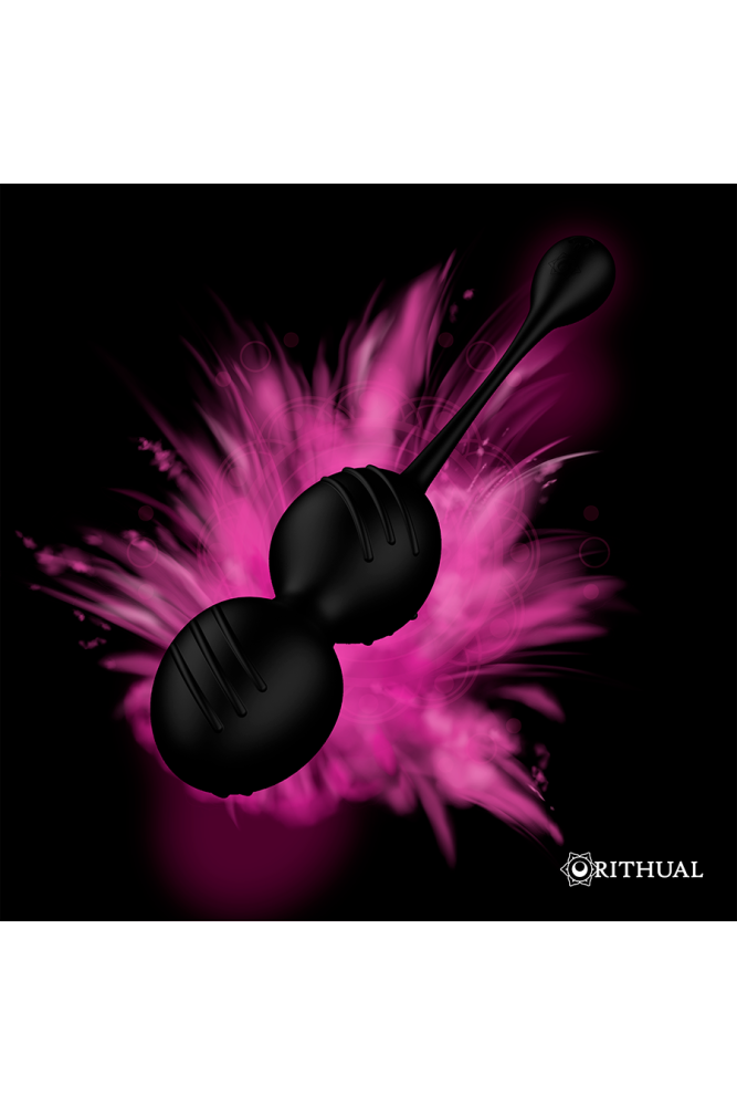 RITHUAL - NISHA SFERE KEGEL VIBRANTI RICARICABILI NERE