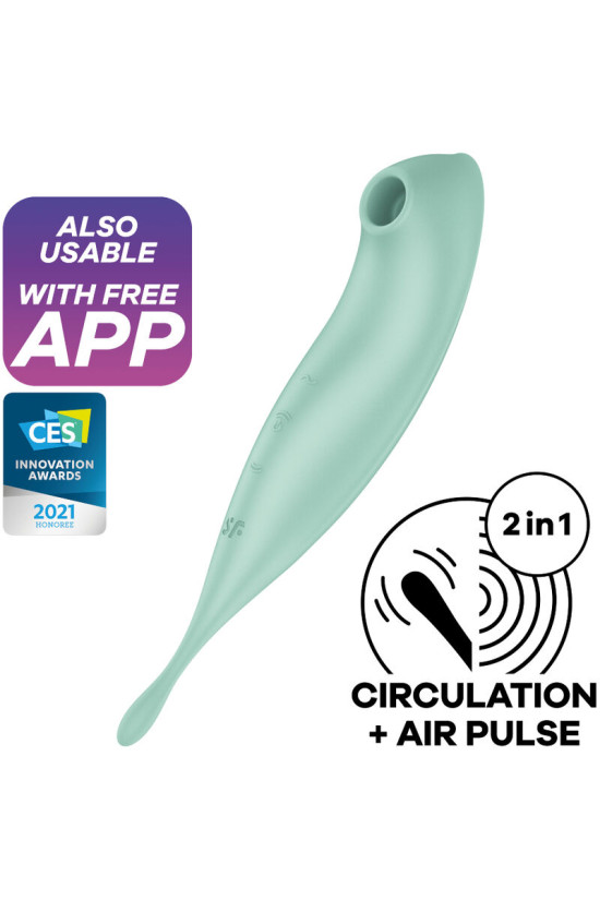 SATISFYER - TWIRLING PRO+ STIMOLATORE E APP VIBRATORE VERDE