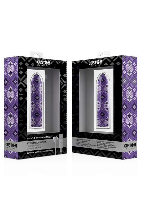 CUSTOM BULLETS - RECHARGEABLE SNAKE PURPLE MAGNETIC BULLET 10V