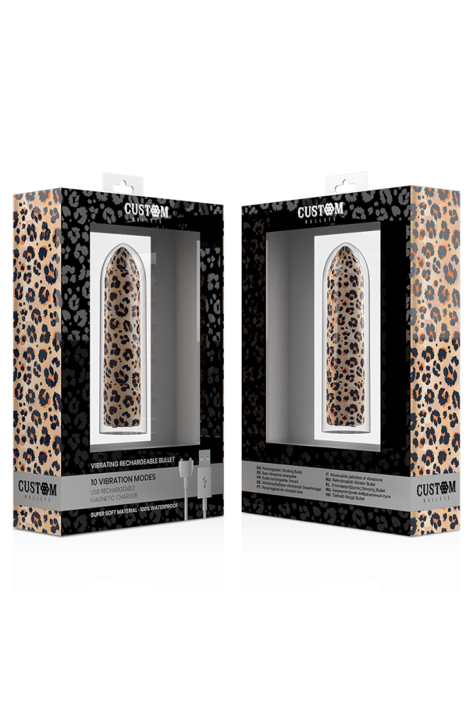 CUSTOM BULLETS - PERSONALIZZATI RICARICABILI LEOPARD 10 INTENSITÀ