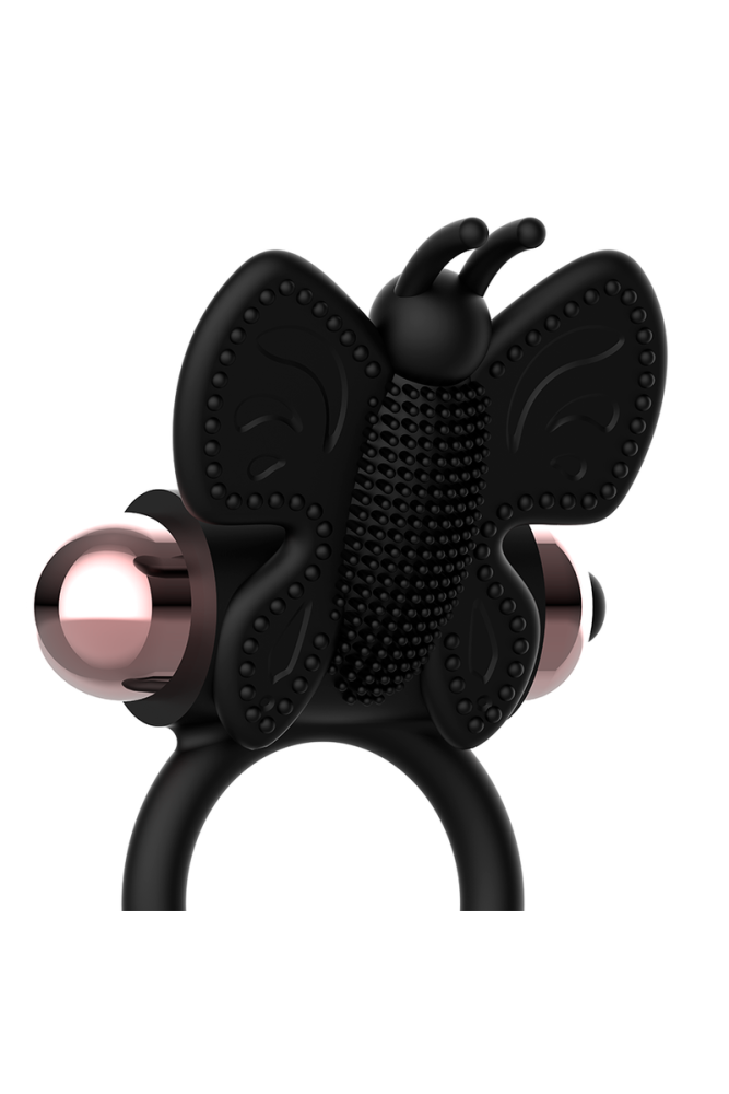 COQUETTE CHIC DESIRE - ANELLO CAZZO FARFALLA CON VIBRATORE NERO/ORO