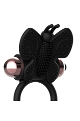 COQUETTE CHIC DESIRE - ANELLO CAZZO FARFALLA CON VIBRATORE NERO/ORO