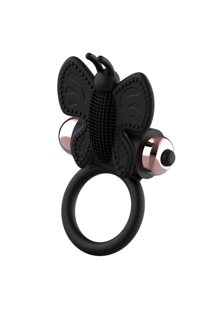 COQUETTE CHIC DESIRE - ANELLO CAZZO FARFALLA CON VIBRATORE NERO/ORO