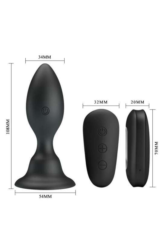 MR PLAY - PLUG ANALE CON TELECOMANDO VIBRAZIONE NERO