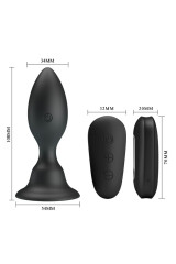 MR PLAY - PLUG ANALE CON TELECOMANDO VIBRAZIONE NERO