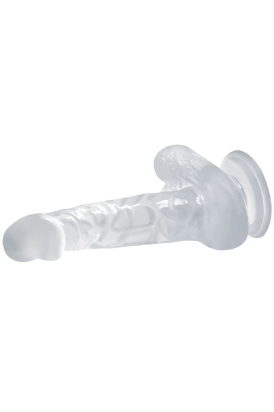 BAILE - DILDO REALISTICO CON VENTOSA E TESTICOLI 16.7 CM TRASPARENTE