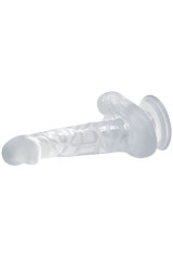 BAILE - DILDO REALISTICO CON VENTOSA E TESTICOLI 16.7 CM TRASPARENTE