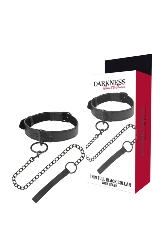 DARKNESS - COLLANA NERA CON CATENA