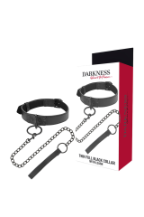 DARKNESS - COLLANA NERA CON CATENA