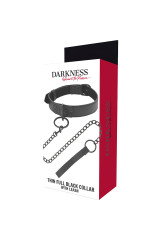 DARKNESS - COLLANA NERA CON CATENA