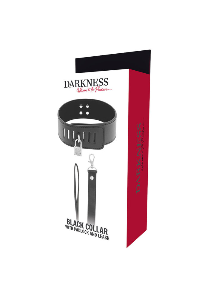 DARKNESS - COLLARE BDSM CON CHIUSURA NERA