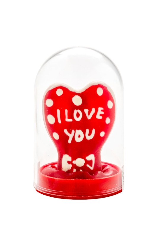 CONDOMERIE - PRESERVATIVI NOVITÀ DIPINTI A MANO CUORE - MODELLO I LOVE YOU 1