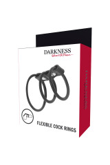 DARKNESS - SET DI 3 ANELLI PER PENE FLESSIBILI