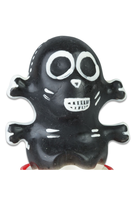 CONDOMERIE - PRESERVATIVI NOVITÀ DIPINTI A MANO TESCHIO MODELLO NERO 1