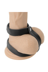 DARKNESS - ANELLO REGOLABILE PER PENE E TESTICOLI IN PELLE