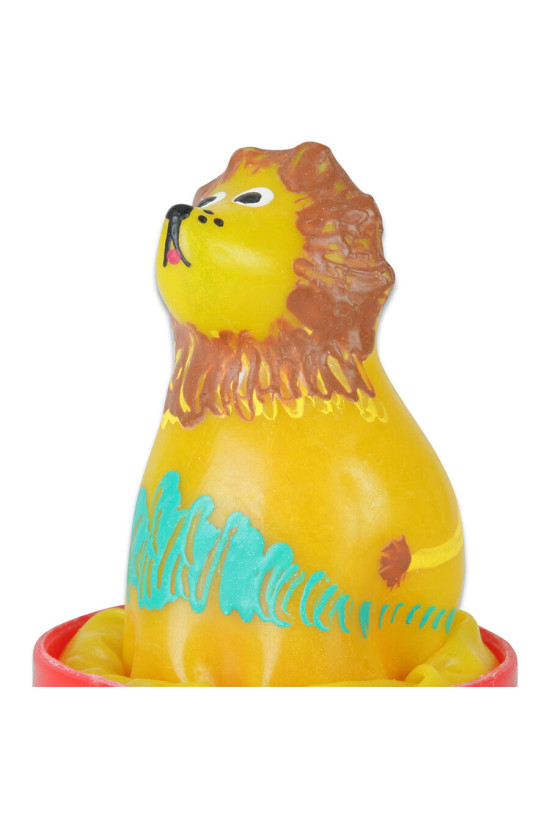 CONDOMERIE - PRESERVATIVI NOVITÀ DIPINTI A MANO LEONE SEDUTO