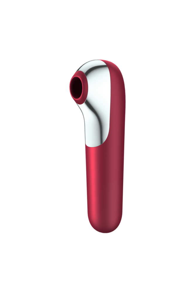 SATISFYER - VIBRATORE E VENTOSA DUAL LOVE CON ARIA PULSATA ROSSO