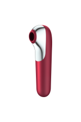SATISFYER - VIBRATORE E VENTOSA DUAL LOVE CON ARIA PULSATA ROSSO