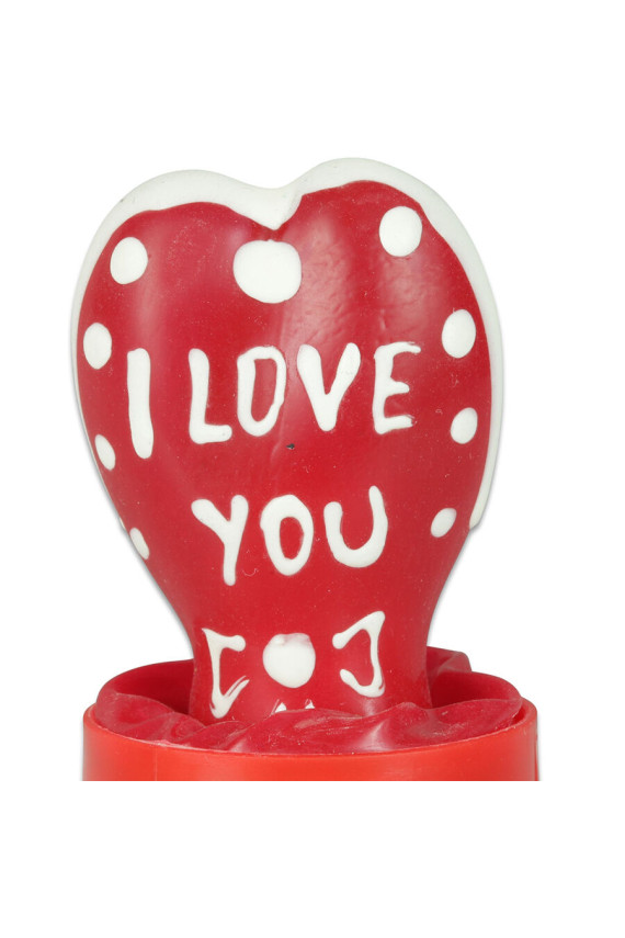 CONDOMERIE - PRESERVATIVI NOVITÀ DIPINTI A MANO CUORE - MODELLO I LOVE YOU 2