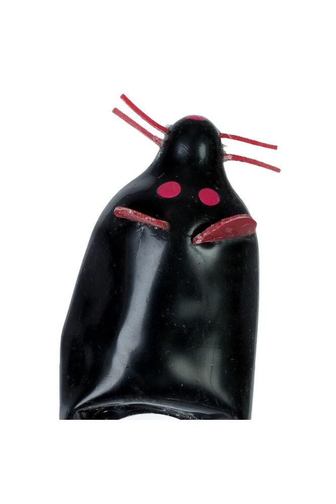 CONDOMERIE - PRESERVATIVI NOVITÀ DIPINTI A MANO BLACK MOUSE XL