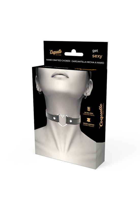 COQUETTE CHIC DESIRE - COLLANA IN PELLE VEGANA ACCESSORIO CUORE DONNA