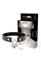 COQUETTE CHIC DESIRE - COLLANA IN PELLE VEGANA CON ACCESSORIO CUORE CON CHIAVE