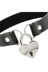 COQUETTE CHIC DESIRE - COLLANA IN PELLE VEGANA CON ACCESSORIO CUORE CON CHIAVE