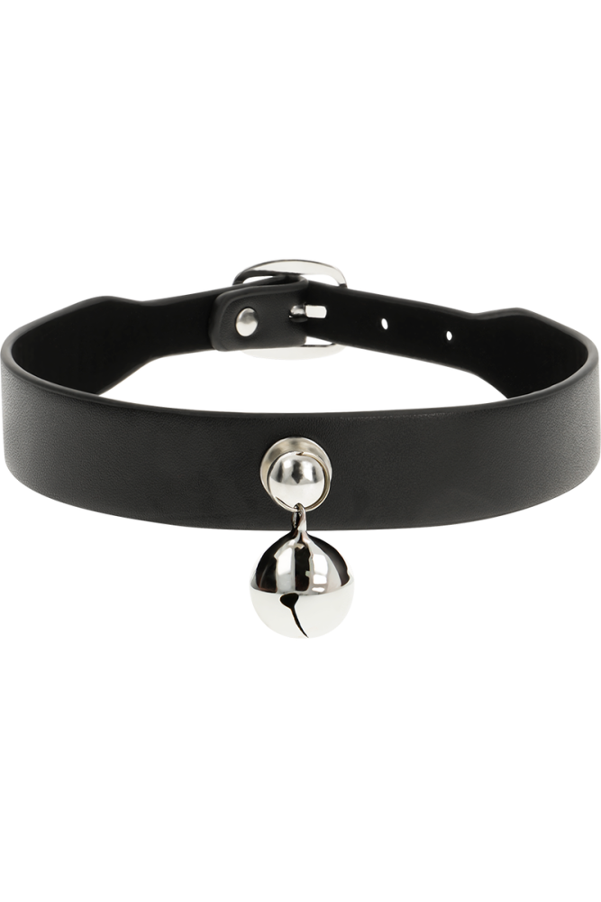 COQUETTE CHIC DESIRE - COLLANA IN PELLE VEGANA ACCESSORIO DONNA CON SONAGLIO