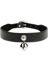 COQUETTE CHIC DESIRE - COLLANA IN PELLE VEGANA ACCESSORIO DONNA CON SONAGLIO