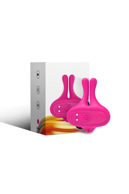 ARMONY - MORSETTI PER CAPEZZOLI MAGNETICI VIBRANTI A FORMA DI CONIGLIO ROSA