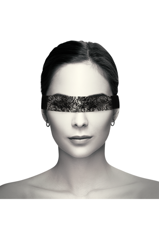 COQUETTE CHIC DESIRE - MASCHERA IN PIZZO NERO CON NASTRO