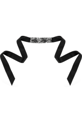 COQUETTE CHIC DESIRE - MASCHERA IN PIZZO NERO CON NASTRO