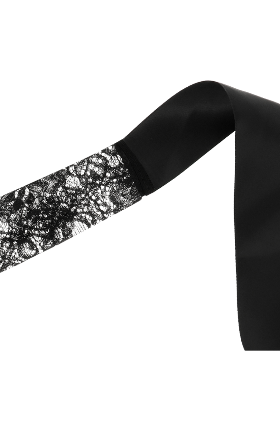 COQUETTE CHIC DESIRE - MASCHERA IN PIZZO NERO CON NASTRO