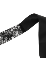 COQUETTE CHIC DESIRE - MASCHERA IN PIZZO NERO CON NASTRO
