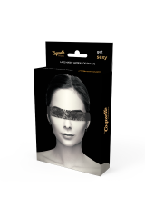 COQUETTE CHIC DESIRE - MASCHERA IN PIZZO NERO CON NASTRO
