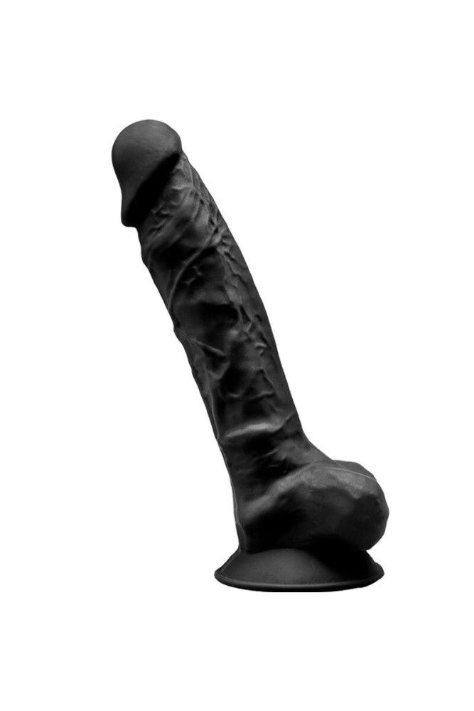 SILEXD - MODELLO 1 PENE REALISTICO PREMIUM SILEXPAN SILICONE NERO 20 CM