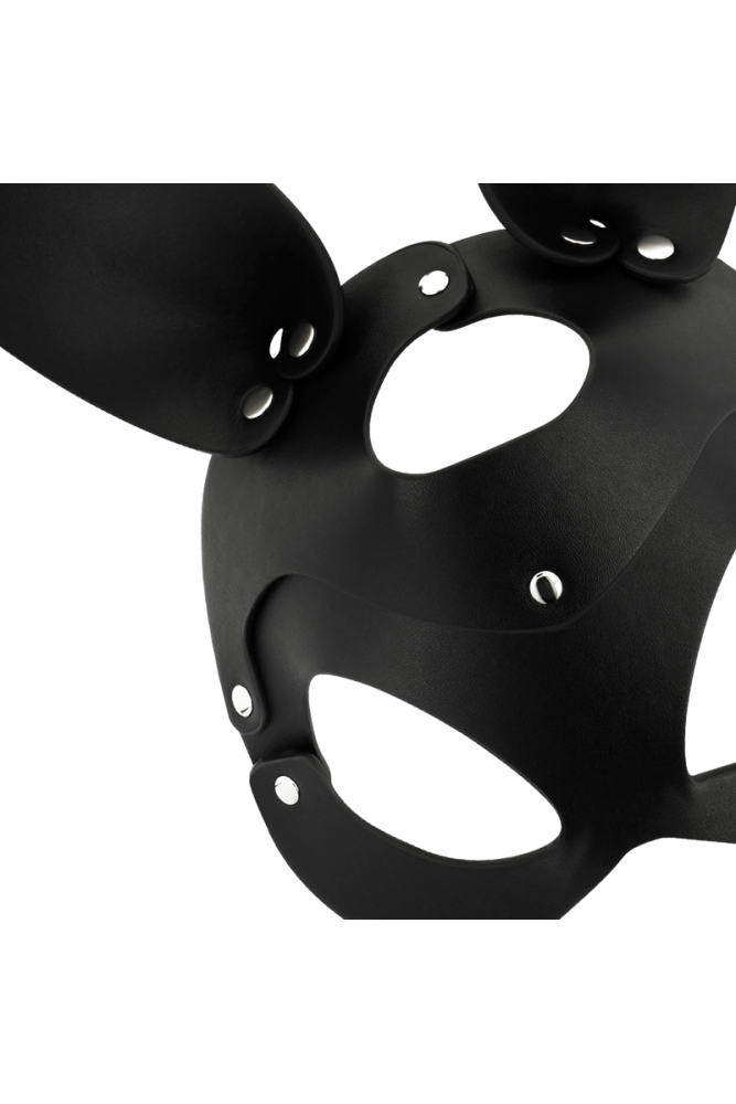 COQUETTE CHIC DESIRE - MASCHERA VEGANA IN PELLE CON ORECCHIE DI CONIGLIO