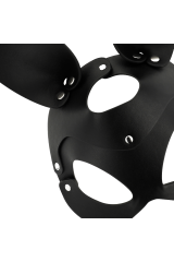 COQUETTE CHIC DESIRE - MASCHERA VEGANA IN PELLE CON ORECCHIE DI CONIGLIO
