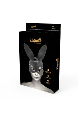 COQUETTE CHIC DESIRE - MASCHERA VEGANA IN PELLE CON ORECCHIE DI CONIGLIO