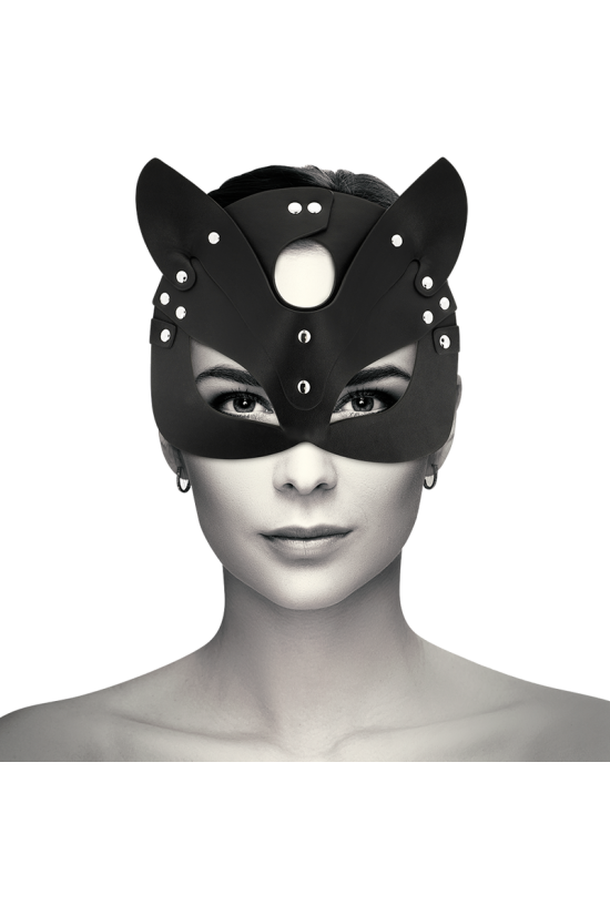 COQUETTE CHIC DESIRE - MASCHERA VEGANA IN PELLE CON ORECCHIE DI GATTO