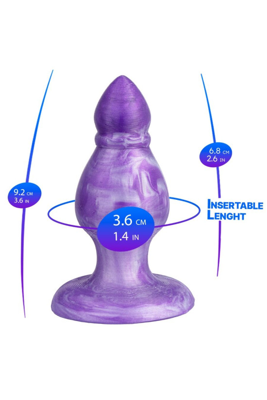 SILEXD - QUEEN ANAL PLUG FANTASY SILICONE LIQUIDO TERMOREATTIVO VIOLA 9
