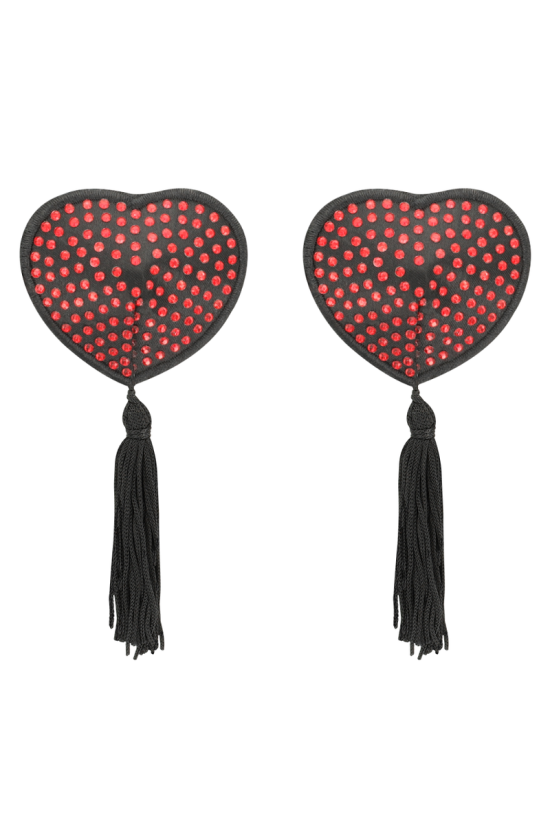 COQUETTE CHIC DESIRE - COPRI CAPEZZOLI CUORE NERO / ROSSO