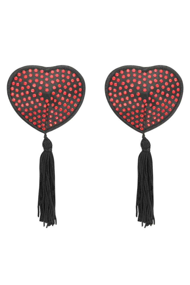 COQUETTE CHIC DESIRE - COPRI CAPEZZOLI CUORE NERO / ROSSO