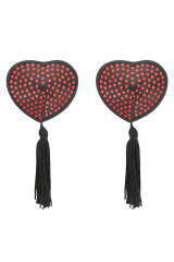 COQUETTE CHIC DESIRE - COPRI CAPEZZOLI CUORE NERO / ROSSO