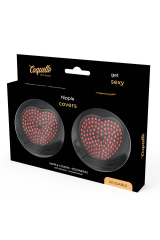 COQUETTE CHIC DESIRE - COPRI CAPEZZOLI CUORE NERO / ROSSO