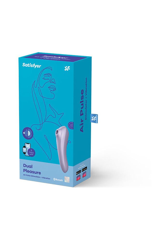 SATISFYER - VIBRATORE DUAL PLEASURE AIR PULSE MAUVE