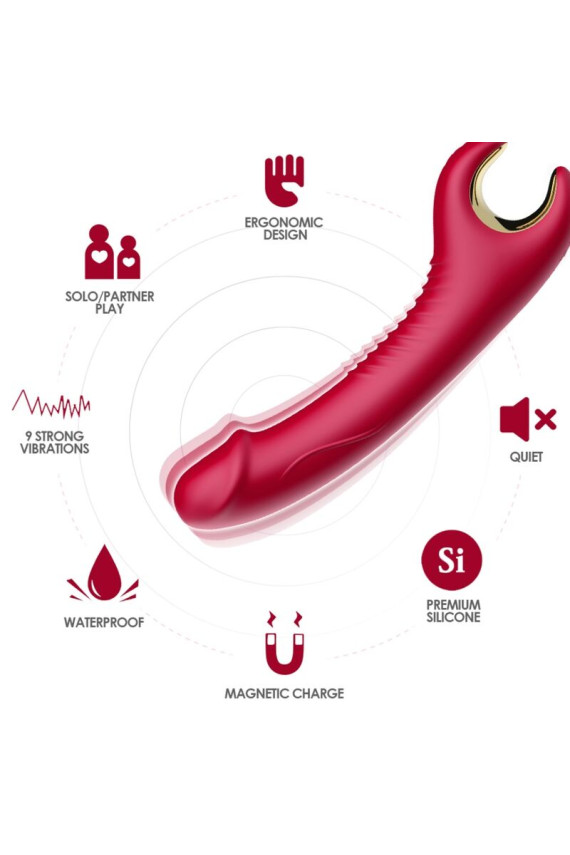 ARMONY - VIBRATORE E ROTATORE PRINCE DILDO ROSSO